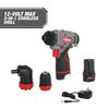 12V Max Lithium-Ion 3-in-1 Multi-Head Power Drill Set with 1.5Ah Battery and Charger