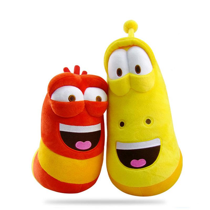 10cm Plush Toys Yellow Insect Red Insect Cartoon Larva Toys Stuffed Doll
