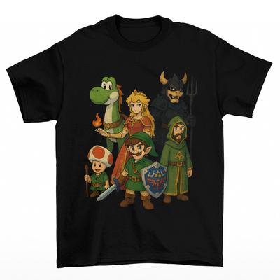 Футболка The Legend of Mario Унисекс Взрослые Смешные Размеры Линк Зельда Видеоигры Новая