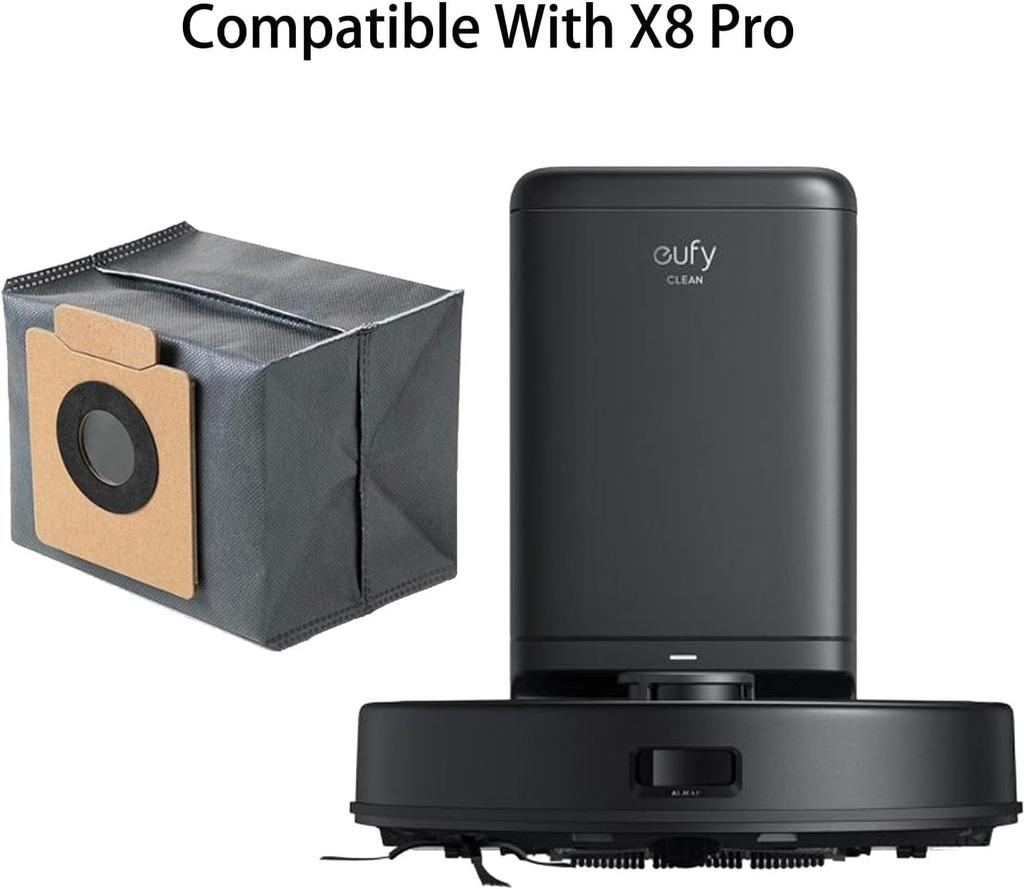 Replacement Dust Bags for NIICOLO Eufy X8 Pro / X10 Pro Omni Robot Vacuum Cleaner (10-Pack)