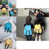 Solid Color Childrens Backpack Canvas Large Capacity Curved Shoulder Straps