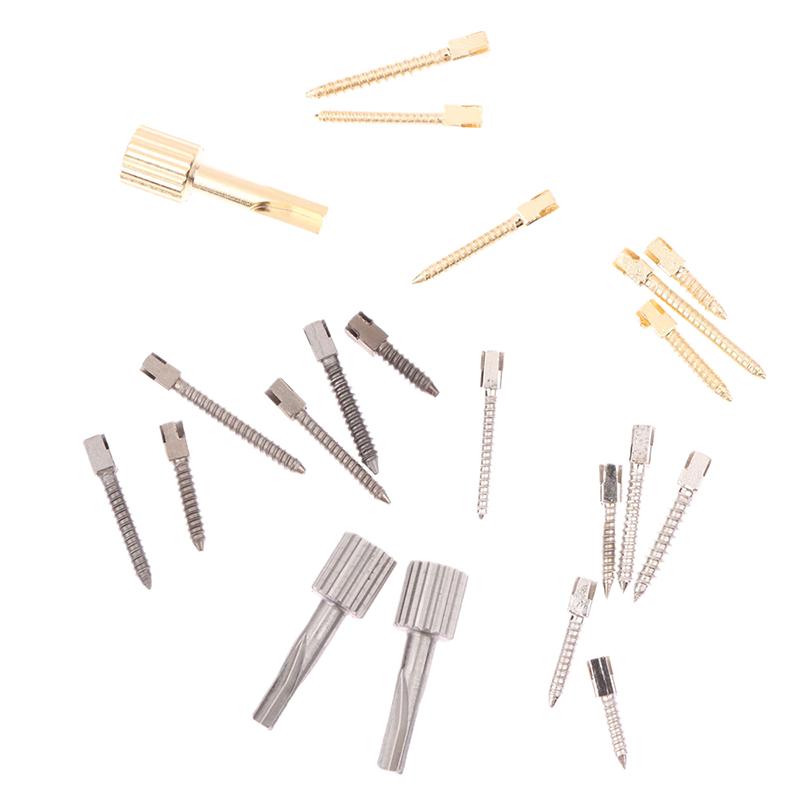 1 коробка стоматологический нержавеющая сталь позолоченный винтовой штифт стоматологический титановый материал лечение корневых каналов для стоматологического инструмента стоматология