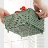 Складная многофункциональная корзина для хранения с сеткой, пищевая, без бисфенола А, самоотливная, штабелируемая корзина для фруктов и овощей