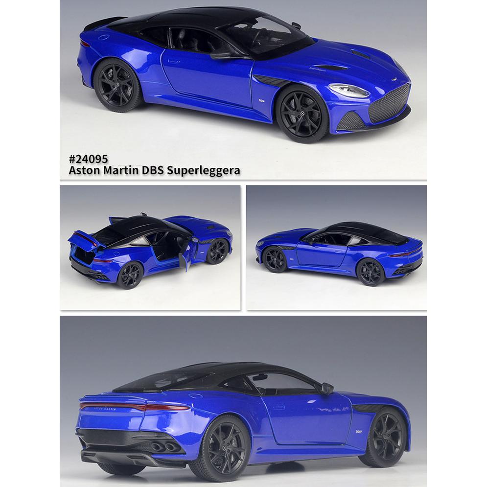 Масштаб 1/24 WELLY Aston Martin DBS Superleggera, модель автомобиля из сплава, литье под давлением, металлические игрушечные транспортные средства, модель автомобиля, коллекция высокой имитации, детские подарки