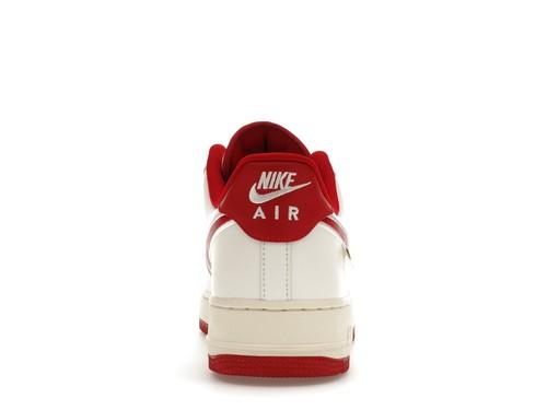 Nike Air Force 1 '07 Sail Gym Red Вышитый Swoosh - FV0392-101