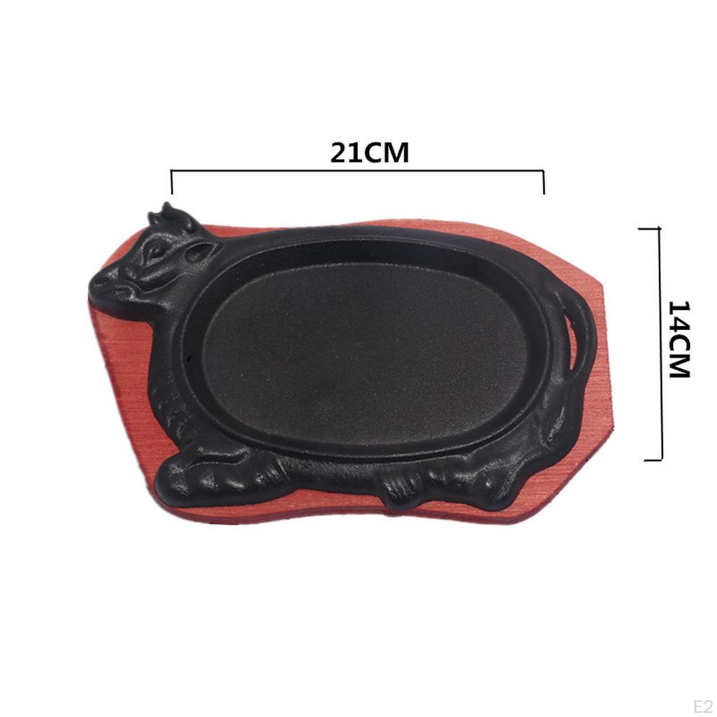 Сковорода для барбекю, тарелка для стейка, шипящая сковорода, посуда, антипригарная сковорода в форме коровы для кухни