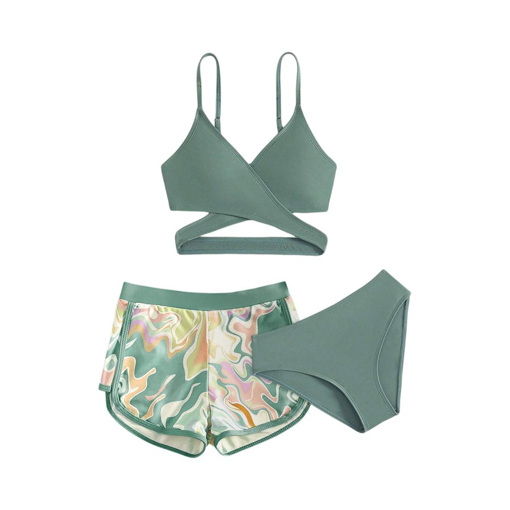 Комплект бикини для девочек - Подростковый купальник раздельный верх и низ