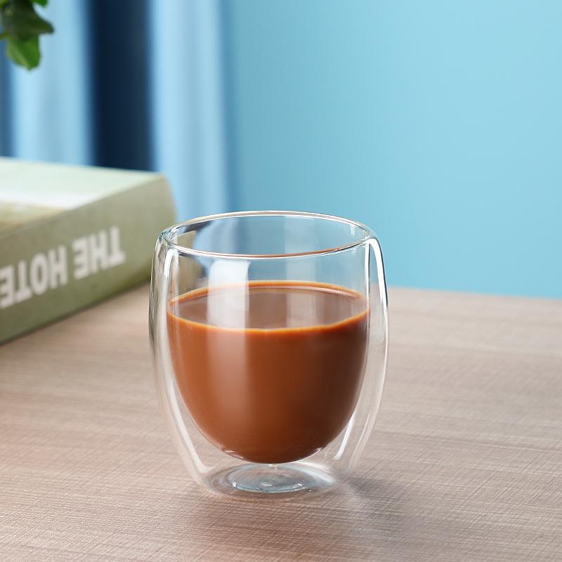 80-650ml Double Wall Glass Mug Resistant Tea Beer Mug Coffee Milk Lemon Juice Cup Drinkware Lover Coffee Cups Gift Creativity