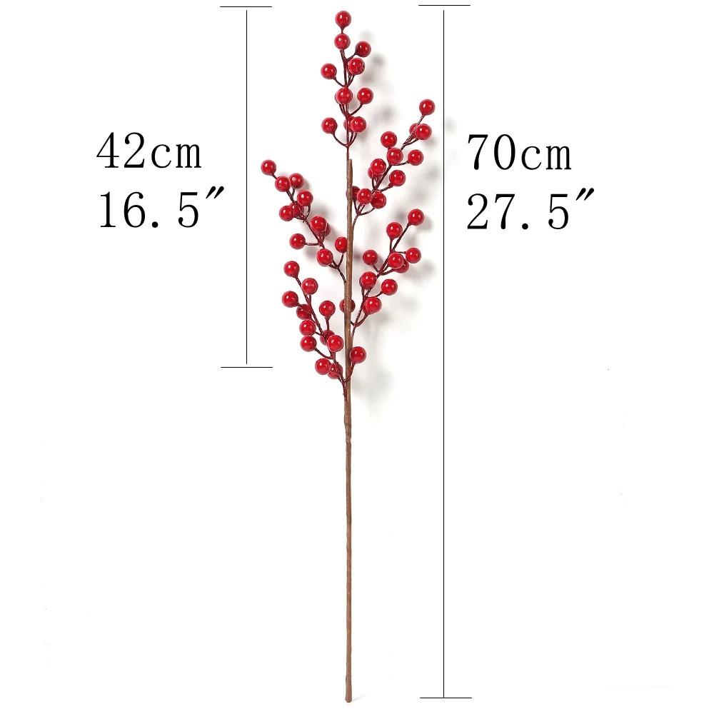 Ветки красных ягод Тычинки вишни Высококачественное рождественское украшение Декор дома и комнаты Новогодние подарки Свадебные цветы Аксессуары