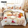 Christmas Snowman Duvet Cover Set, Fashion Bedding Set, Soft Comfortable Breathable Duvet Cover, For Bedroom Guest Room Decor