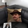 PPedro PascalL Actor Cushion Cover Natural Linen Organic Fabric DoubleSided Printing Sofa Home Decor Gift Pillow Case