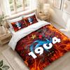 Bedding Set 1 Duvet Cover 2 Pillowcases France Football Print Bedroom Home Decoration
