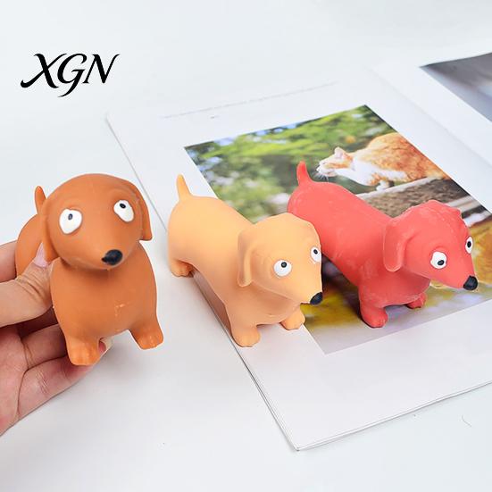 Dachshund Squeeze Toy Mini Stress Relief Simulated Dog Fidget Sensory Gadget Soft Stretchy Animal Shape Home Office Desk