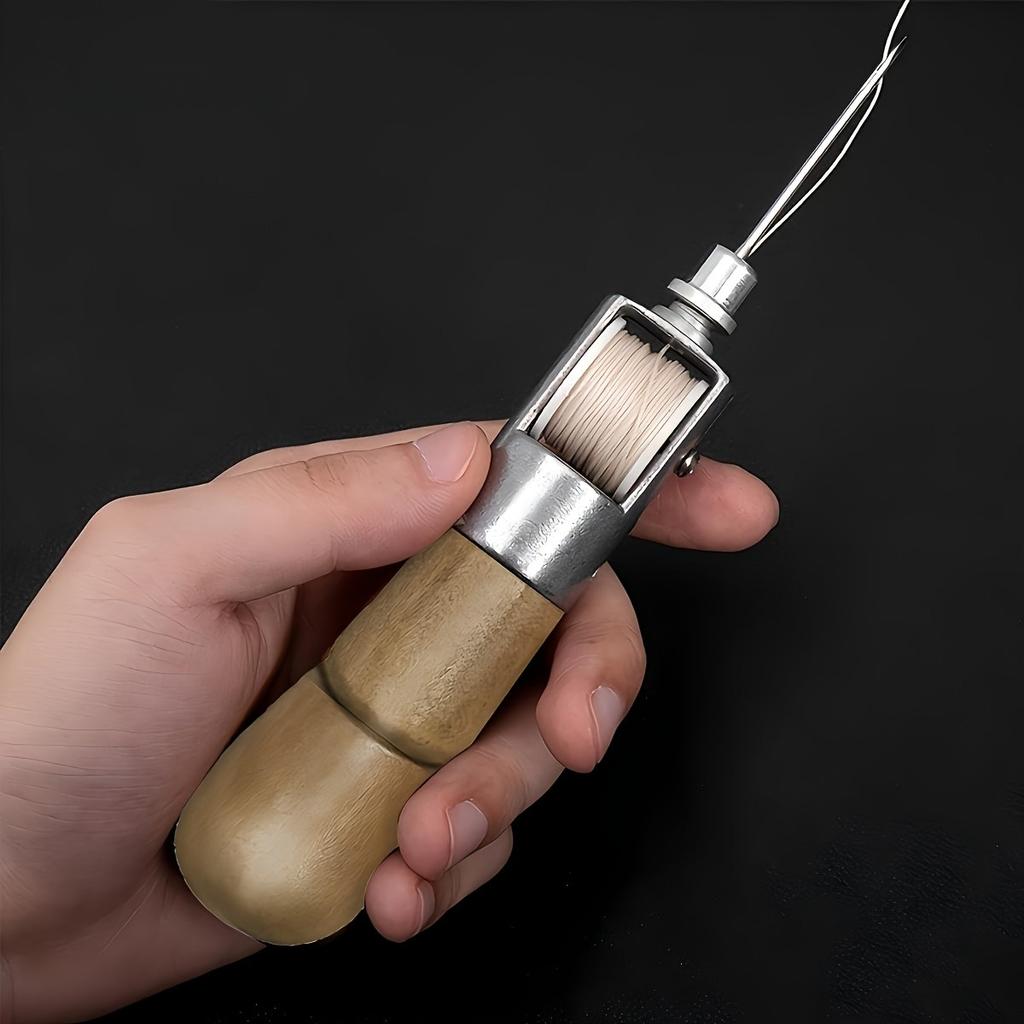 Кожаный шило для шитья Набор ниток Ручная швейная машинка Speedy Lock Stitcher Нитки Иглы DIY Ремесло Сапожник Инструмент для ремонта холста
