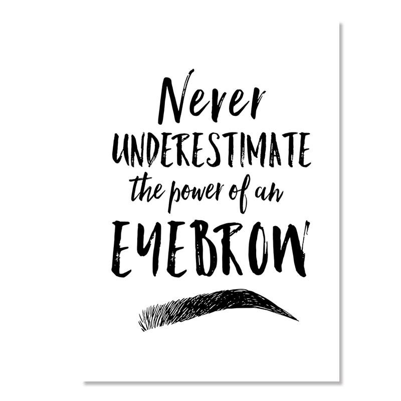 Модный макияж, холст, картина, брови, ресницы, губы, лак для ногтей, настенный художественный постер, салон красоты, декор для спальни для девочек, изображение