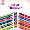 Cello BrushTipPens Multicolor 18 Shades 2-in-1 Brush And Sketch Pen Set Washable Non Toxic Art Pens For Kids Creativity