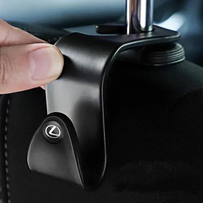 Для логотипа RX330 NX300H IS200 IS250 GX470 CT200H ES200 GS430 RX300 IS300H ABS Автомобильные крючки на спинку сиденья Держатель для подвешивания Зажимы