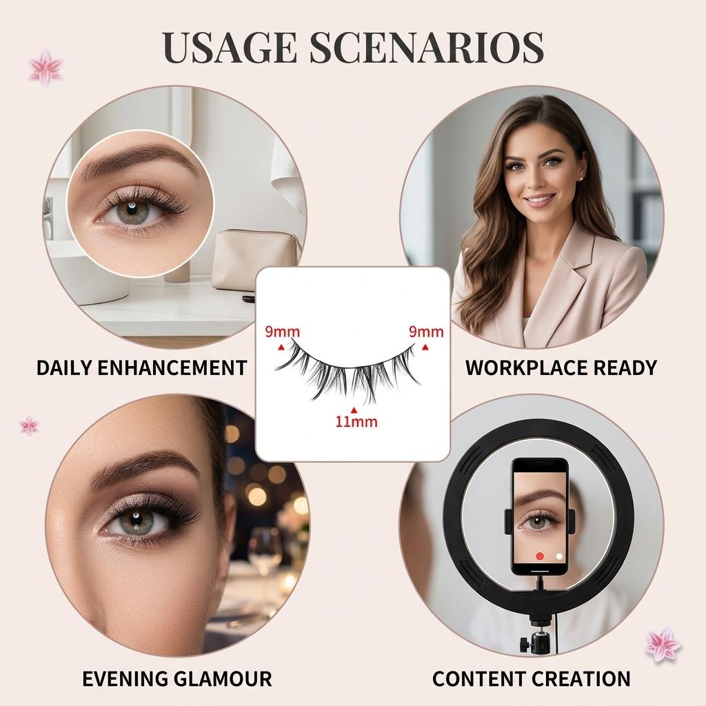 5 Pairs Natural False Eyelashes Individual Style Soft Comfortable Lightweight For Daily And Special Occasions