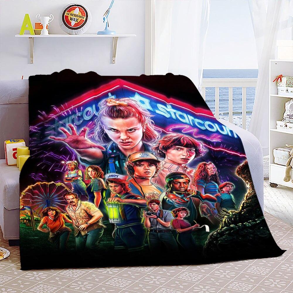 Портативные теплые пледы Eddie Munson Stranger Things для постельных принадлежностей для путешествий