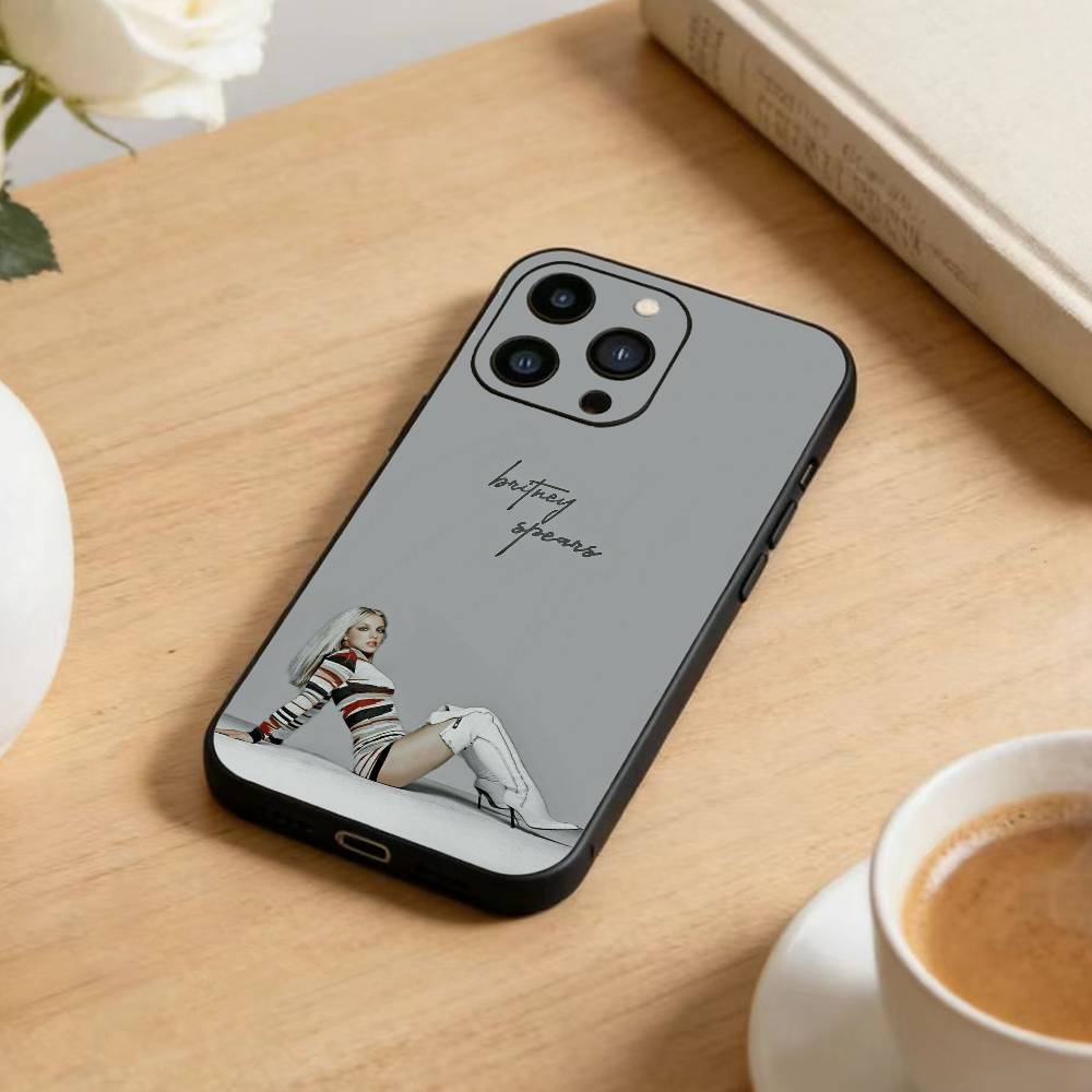 Чехол для телефона Singer V-Britney Spears для iPhone17,16,15,14,13,12 Plus,Max Мягкий силиконовый черный чехол