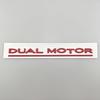 3D ABS Chrome Red Line Black Logo DUAL MOTOR Emblem Letters Car Styling Trunk Badge Sticker for  Model3/Y/S/X DUAL MOTOR Accessories