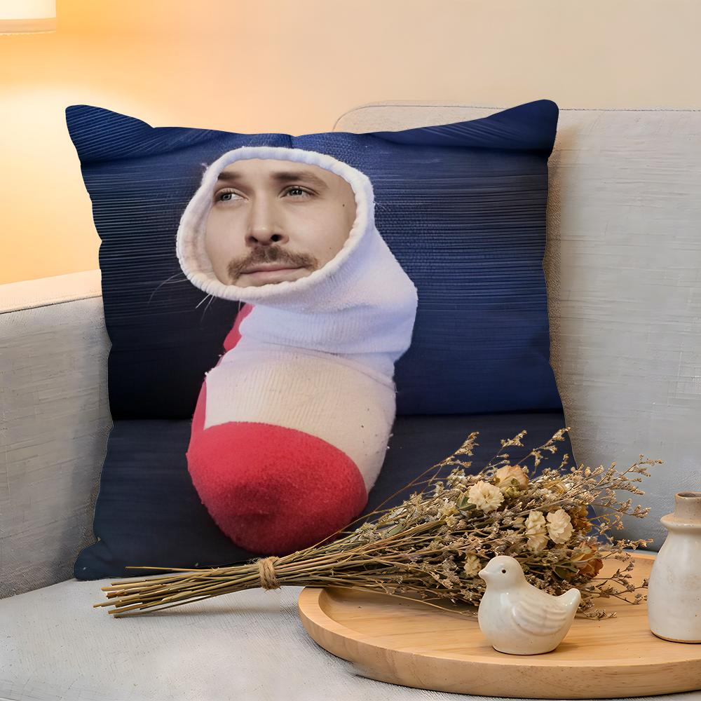 Cushion Cover Linen SkinFriendly Soft Decorative Case For Sofa Home Decor Hot Actor RRyan GGosling Pillow cover