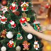 Пряничные Рождественские Украшения 12 Штук Маленькие Санта Клаусы Елочные Украшения Набор Рождественских Украшений Декор для Елки