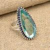 Aqua Apatite Gemstone Handmade 925 Sterling Silver Ring Jewelry For Love
