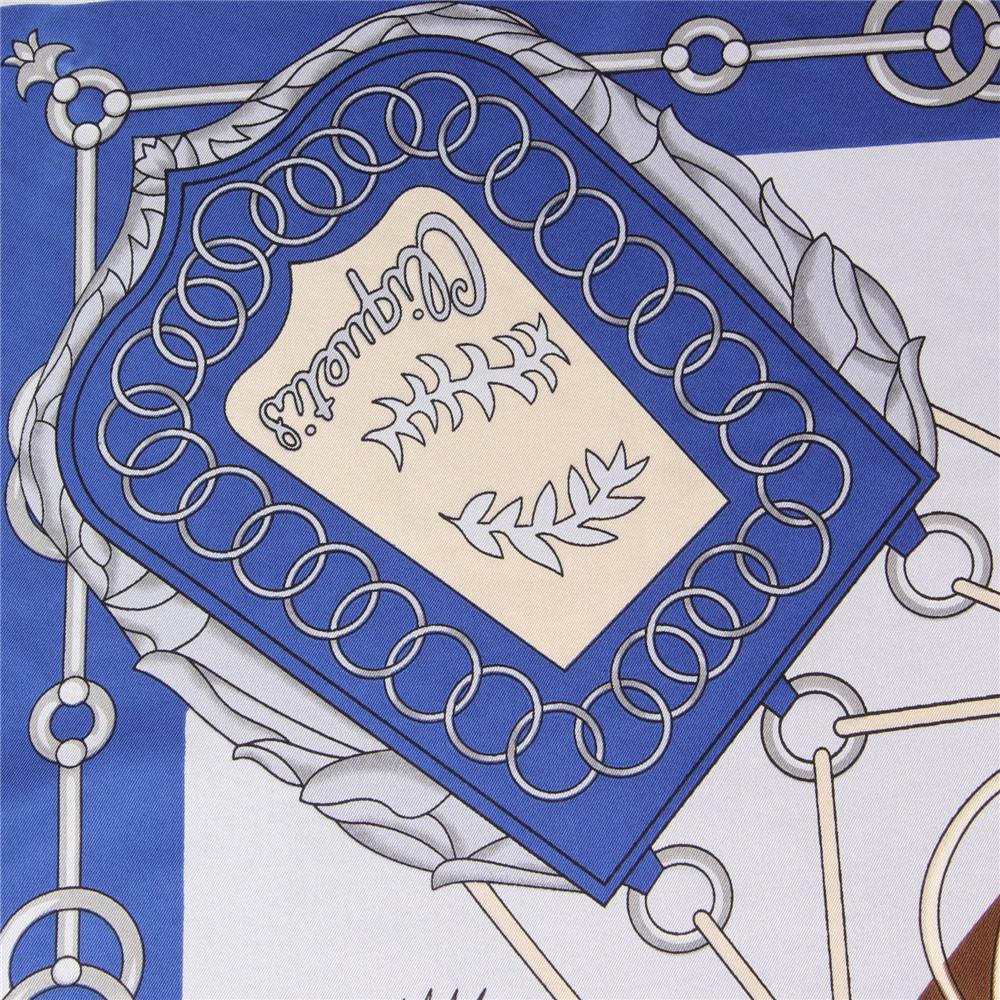 Manual Hand Rolled Twill Silk Scarf Women Whip Print Square Scarves Wraps Echarpes Curled Foulards Femme Bandana Hijabs 90CM