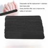 100pcs Black Sand Surface Replacement Nail File Strip Emery Board Nail Files  Salon Use