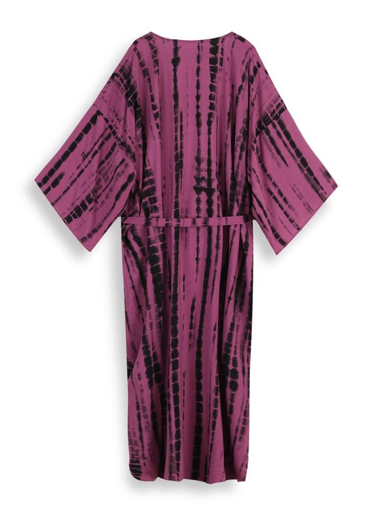 EDOLYNSA Богемный галстук-краситель в полоску, накидки на бикини, длинная туника, сексуальное платье-кимоно, женское платье больших размеров, пляжная одежда, купальный костюм, накидка Q1314