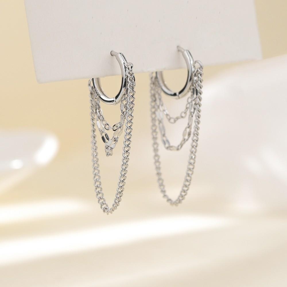 Hypoallergenic Chain Earrings Tassel Dangle Drop Earrings Fashion Hoop Earrings Daily Wear