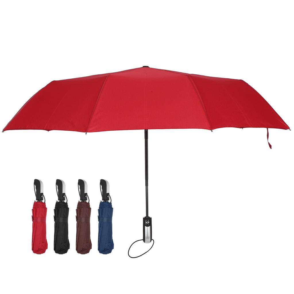 Автоматический зонт из черной стали TenBones складной компактный зонт высокой плотности с защитой от столкновений для Sunsh