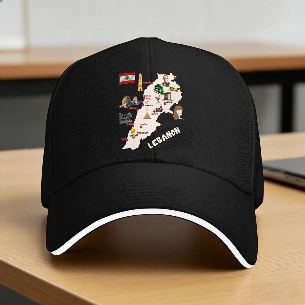 Lebanon In Arabic Baseball Cap Yk Cool Trucker Hat Summer Unisex Women Outdoor Gym Baseball Caps