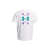 Under Armour Letter Logo Print Quick-Dry Round Neck Short Sleeve T-Shirt Men T-Shirts White 1382850-100