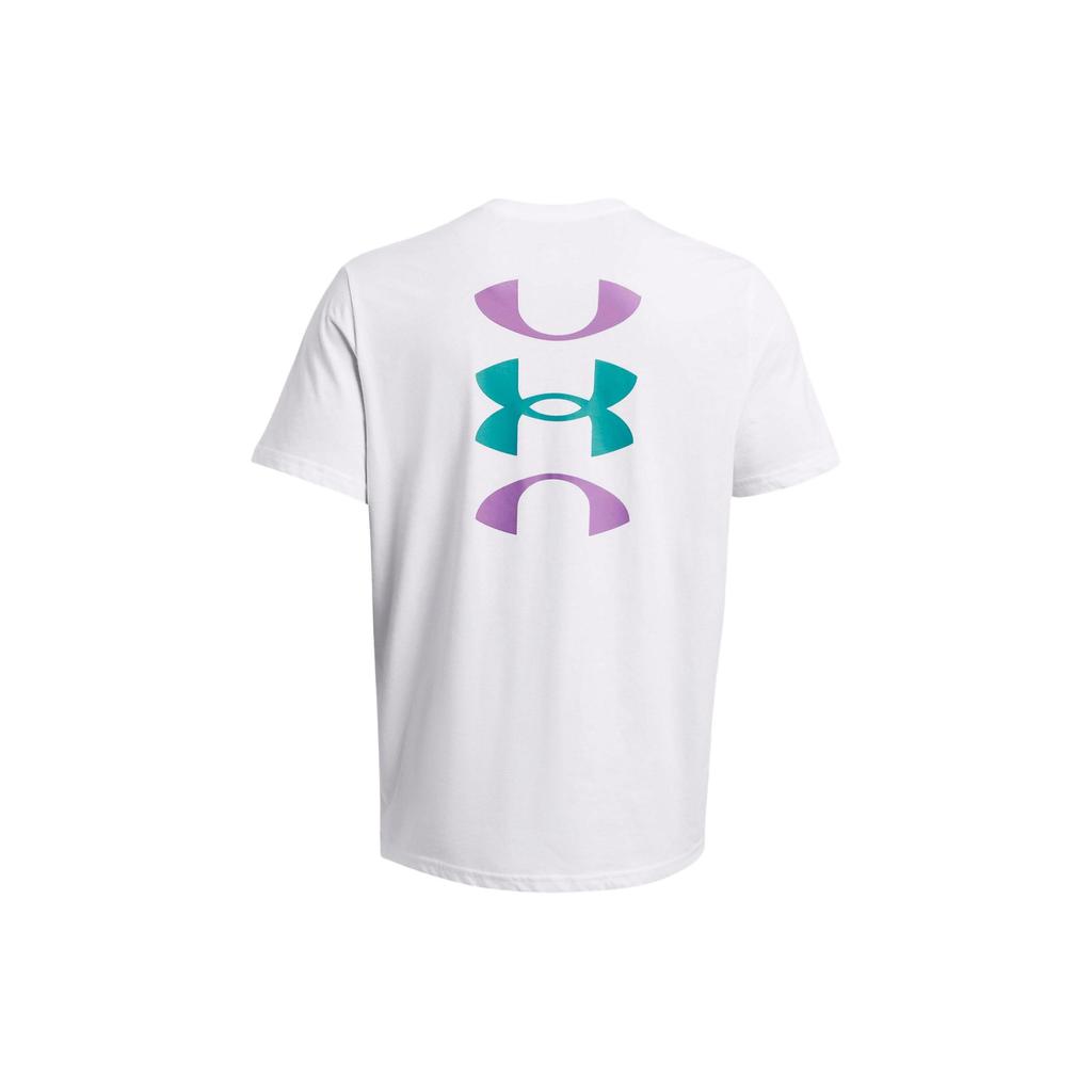 Under Armour Letter Logo Print Quick-Dry Round Neck Short Sleeve T-Shirt Men T-Shirts White 1382850-100
