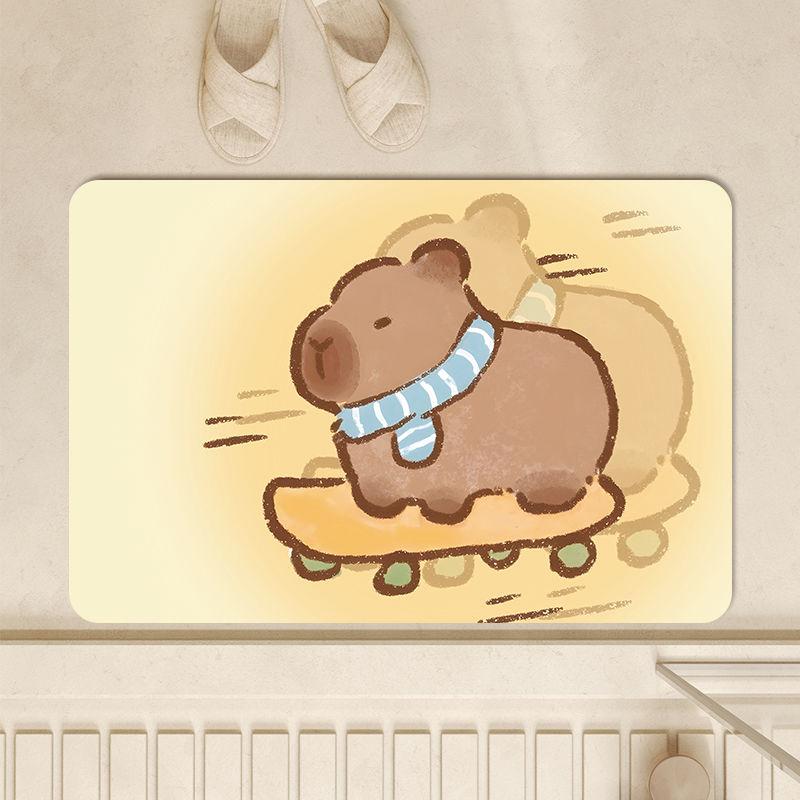 Капибара капибара ванная комната впитывающий коврик для пола, диатомовая грязь противоскользящий коврик для пола у входной двери в туалет, коврик для пола у двери в туалет
