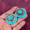 Tibetan Turquoise Earrings Gemstone Jewelry, 925 Solid Sterling Silver Handmade Earrings, Latest Design Nepali Jewelry