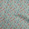 Ткань Cotton Flex темно-бирюзового зеленого цвета с цветочным принтом и птицами, швейный материал, ткань с принтом, по ярдам, 40 дюймов