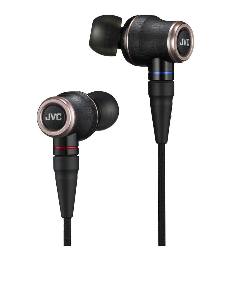 Наушники серии JVC WOOD с высоким разрешением, совместимые с источником звука HA-FW01 CLASS-S внутриканальные перекабелируемые/высокие HA-FW01