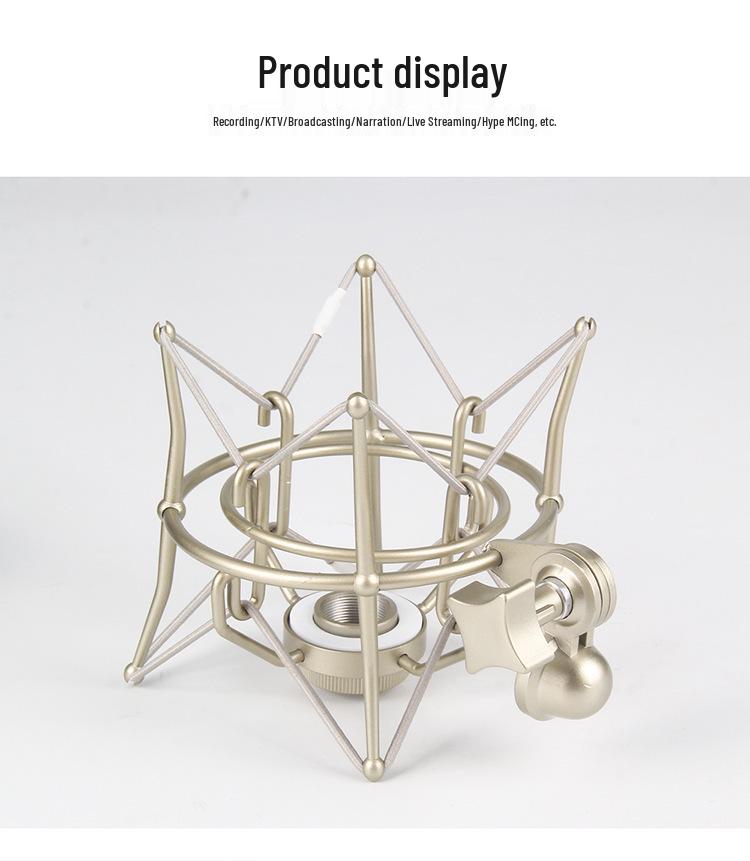 U87 Microphone Shock Mount: Large Diaphragm, Anti-Fall, Non-Slip Clip for Live Broadcasts