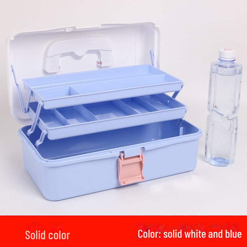 Большая вместимость, 3-слойная прозрачная коробка для хранения художественных инструментов и карандашей