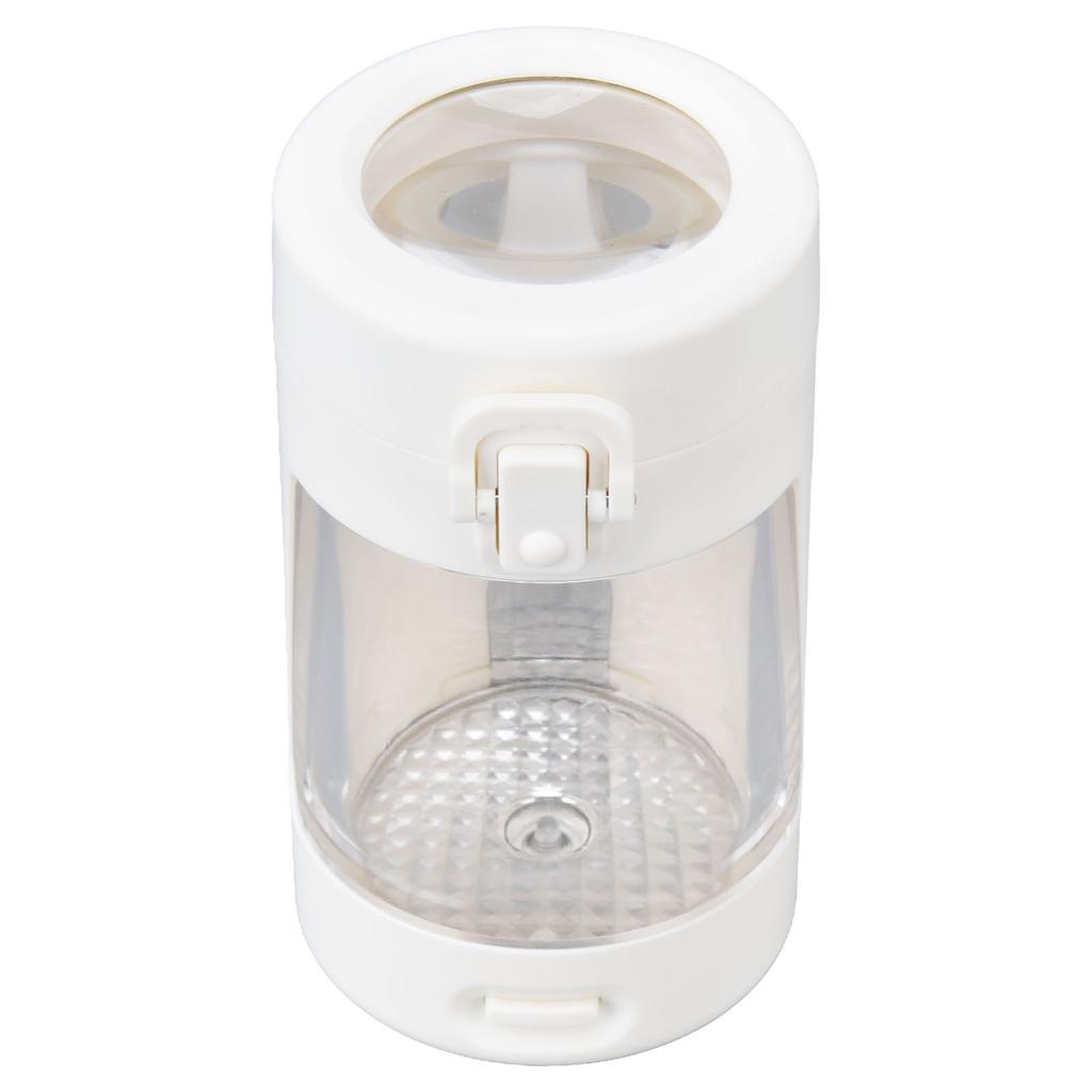 Light Up LED Seal Storage Jar Transparent Grinder 8X Magnifying Viewing Moistureproof for Herb