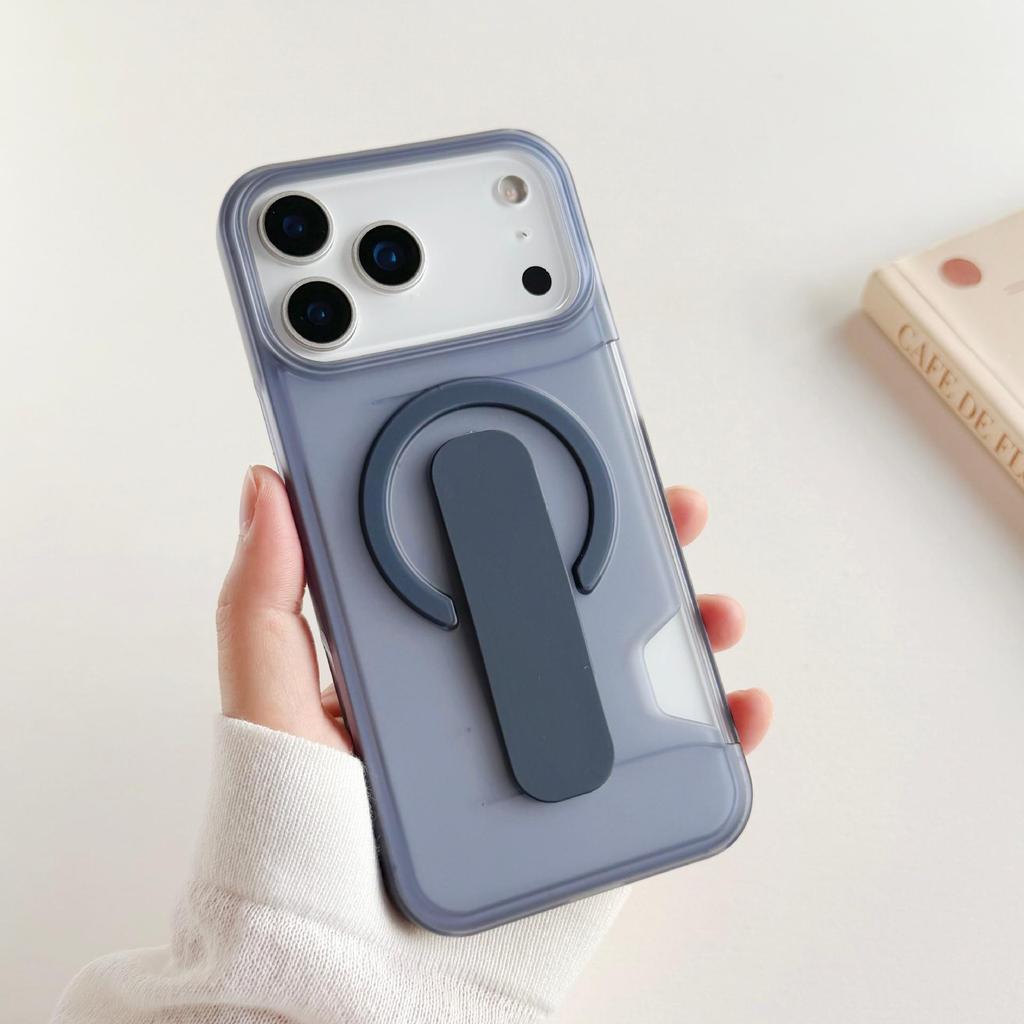 Магнитный чехол Apple 17 Pro Max Ice Mist с невидимой подставкой, слотом для карт и матовым защитным покрытием для iPhone 16