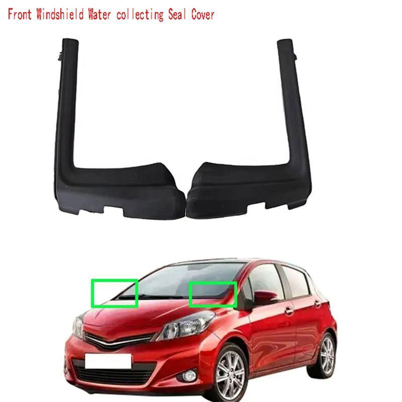 2Pcs Front Windshield Water Collecting Seal Cover For Toyota Yaris Vitz NSP130 2015-2017-A67F
