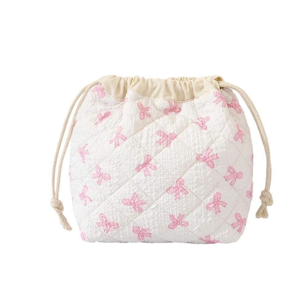 Сумка для хранения украшений Косметичка Мешок на завязках Цветочная сумка для макияжа Портативный кошелек для монет Путешествия