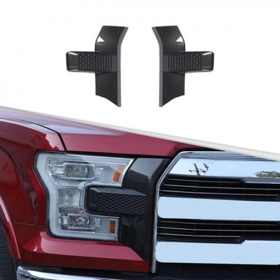 Front Bumper Headlight Side Grille ert Cover Decor Trim For Ford F150 2015-20