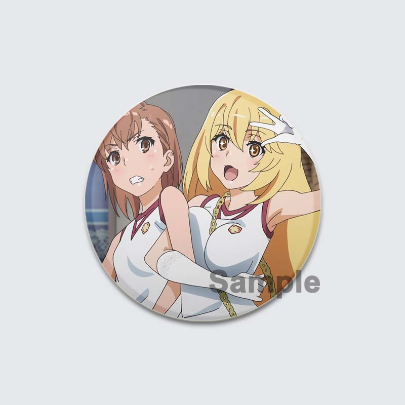 32/44/58 мм A Certain Scientific Railgun HD Брошь Значок Аниме Мультяшная Фигурка Мисака Микото/Ваннай Кинухо Круглые Демонстрационные Булавки Ювелирные Изделия Подарки