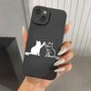 Чехол для телефона с рисунком «Кошка и собака дают пять» Для iPhone 17e 17 16e 16 15 14 13 12 11 Mini Air Pro Max X XR XSMax Plus Мягкий силикон