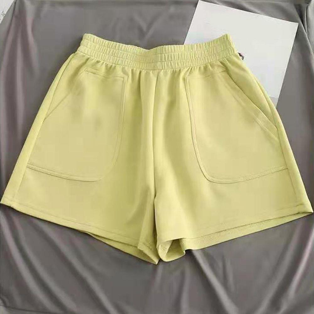 Women Home Solid Color Girl Women's Breeches High Waist Shorts Sports Shorts Boxer Panties